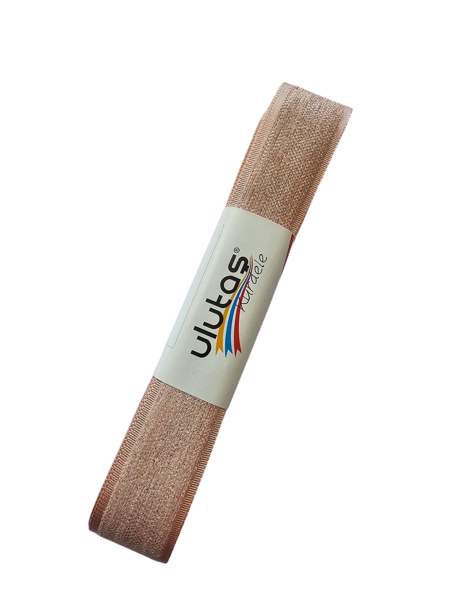 Kadife Efektli Kurdele Pudra Renk 2.5 cm 5 Metre ( Ulutaş )