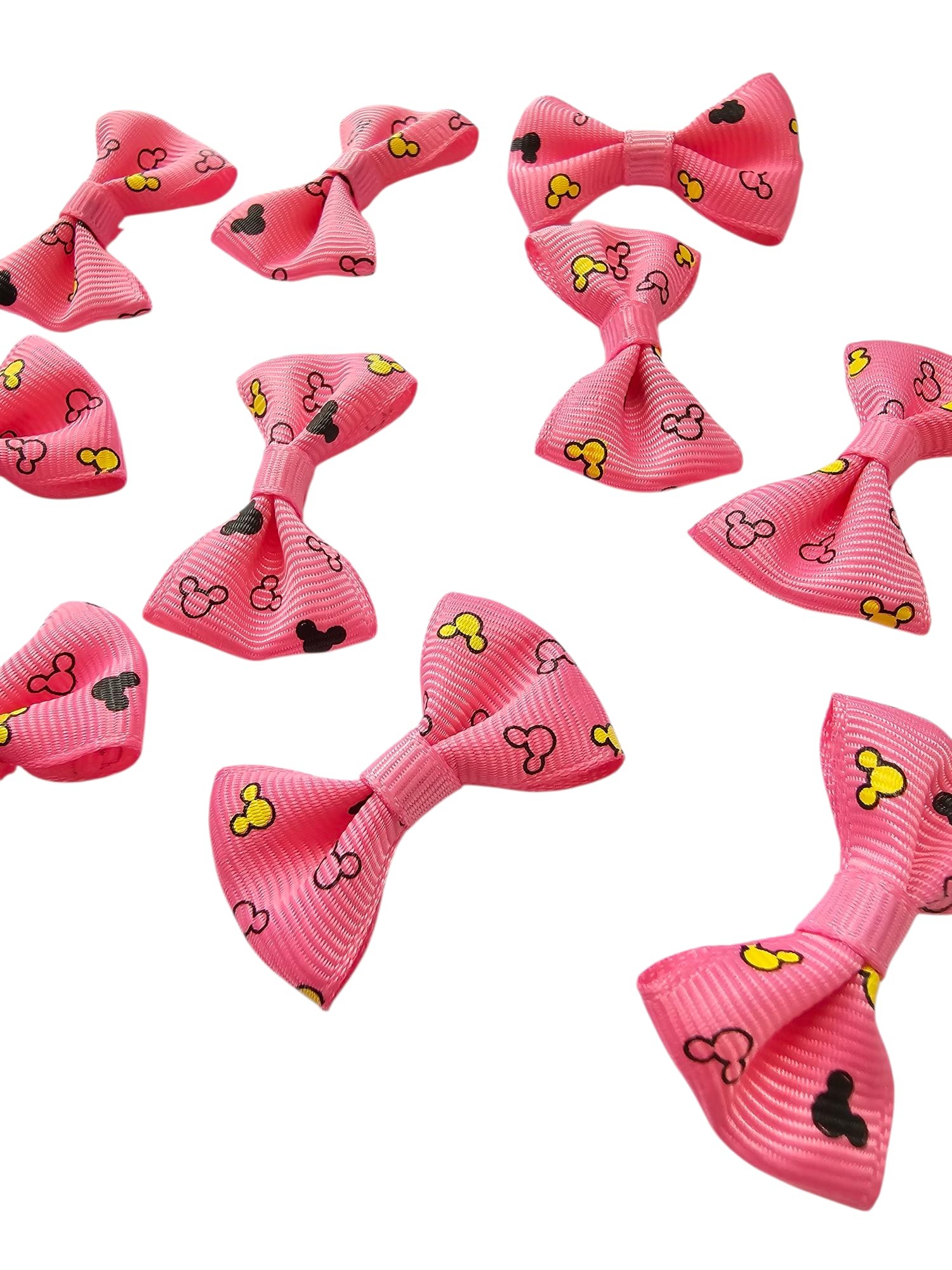 Grogren Fiyonk Mıckey Mouse Desenli Koyu Pembe 10 Adet