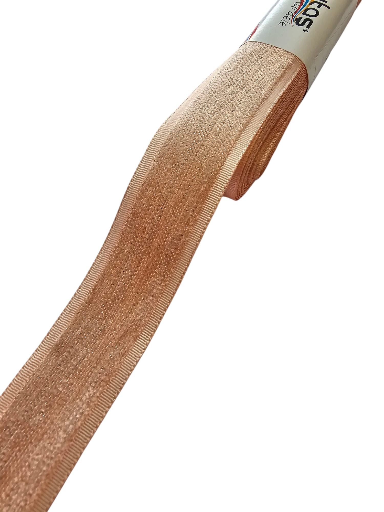 Kadife Efektli Kurdele Somon-Yavruağzı Renk 2.5 cm 5 Metre ( Ulutaş )