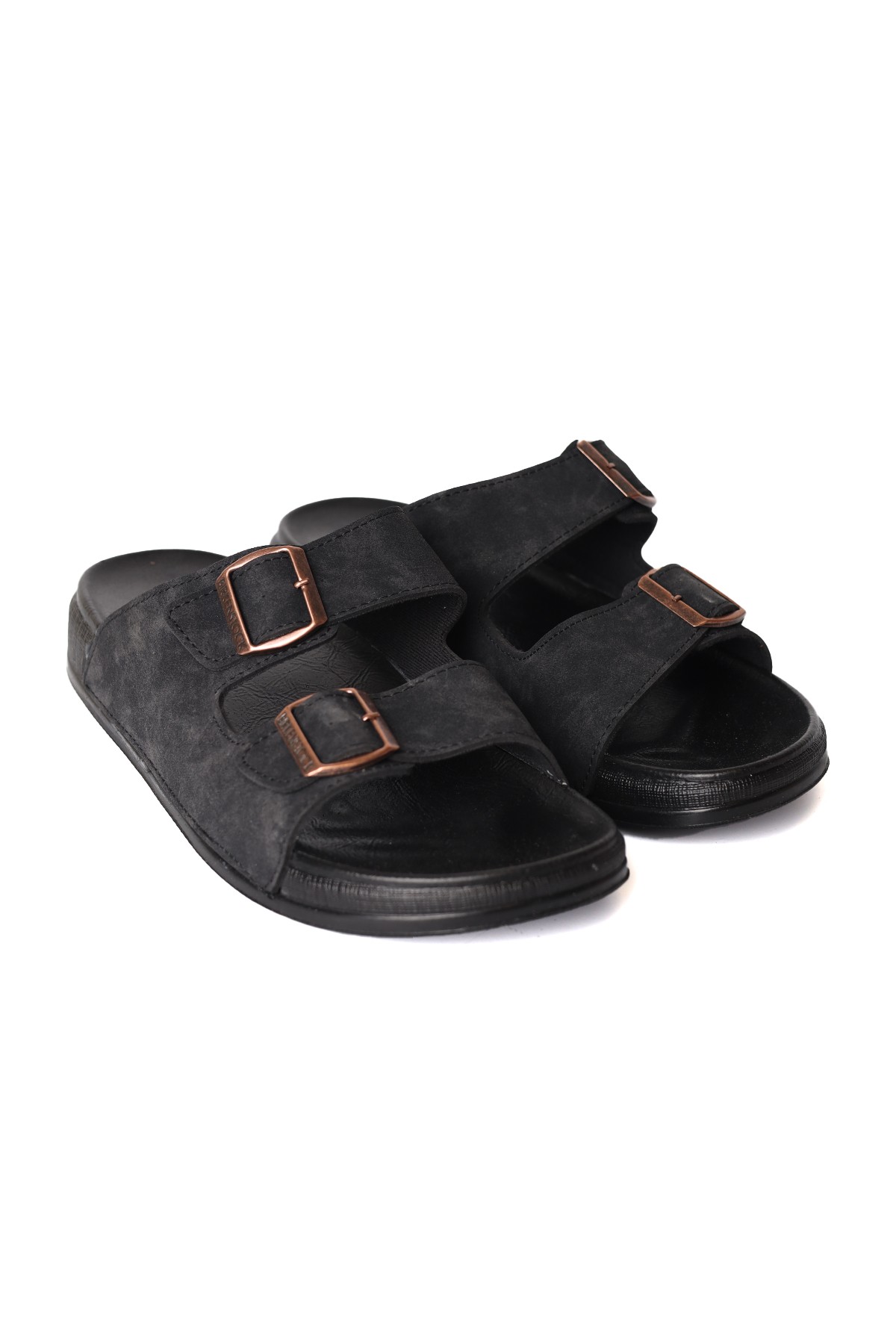 Birkenstock Çift Bantlı Ortapedilk Taban Siyah Günlük Erkek Terlik