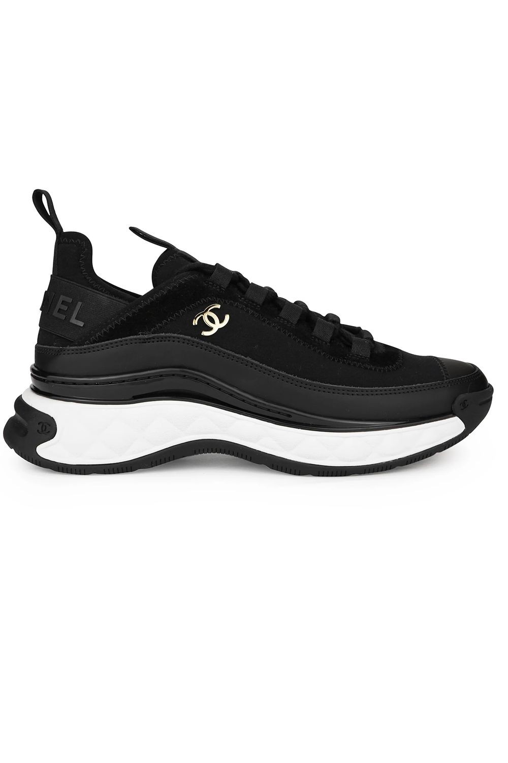 Chanel 20C Black and White Sport Trail Sneakers