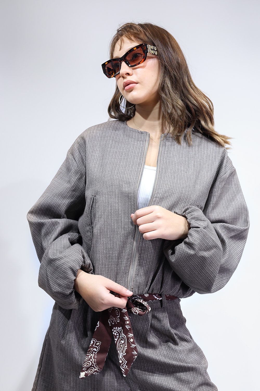 Quzu Markalı Oversize Şort Ceket Takım