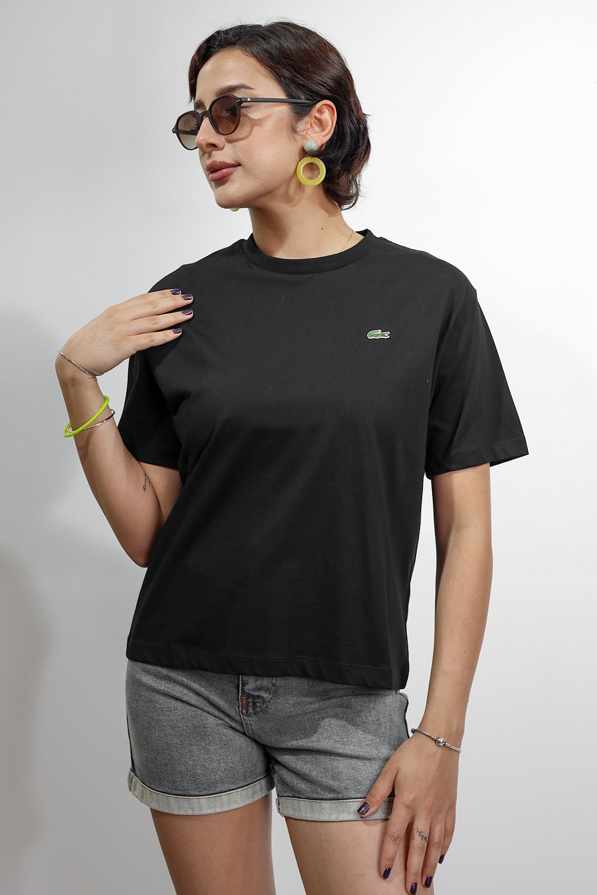 Kadın Relaxed Fit Siyah Kadın T-Shirt