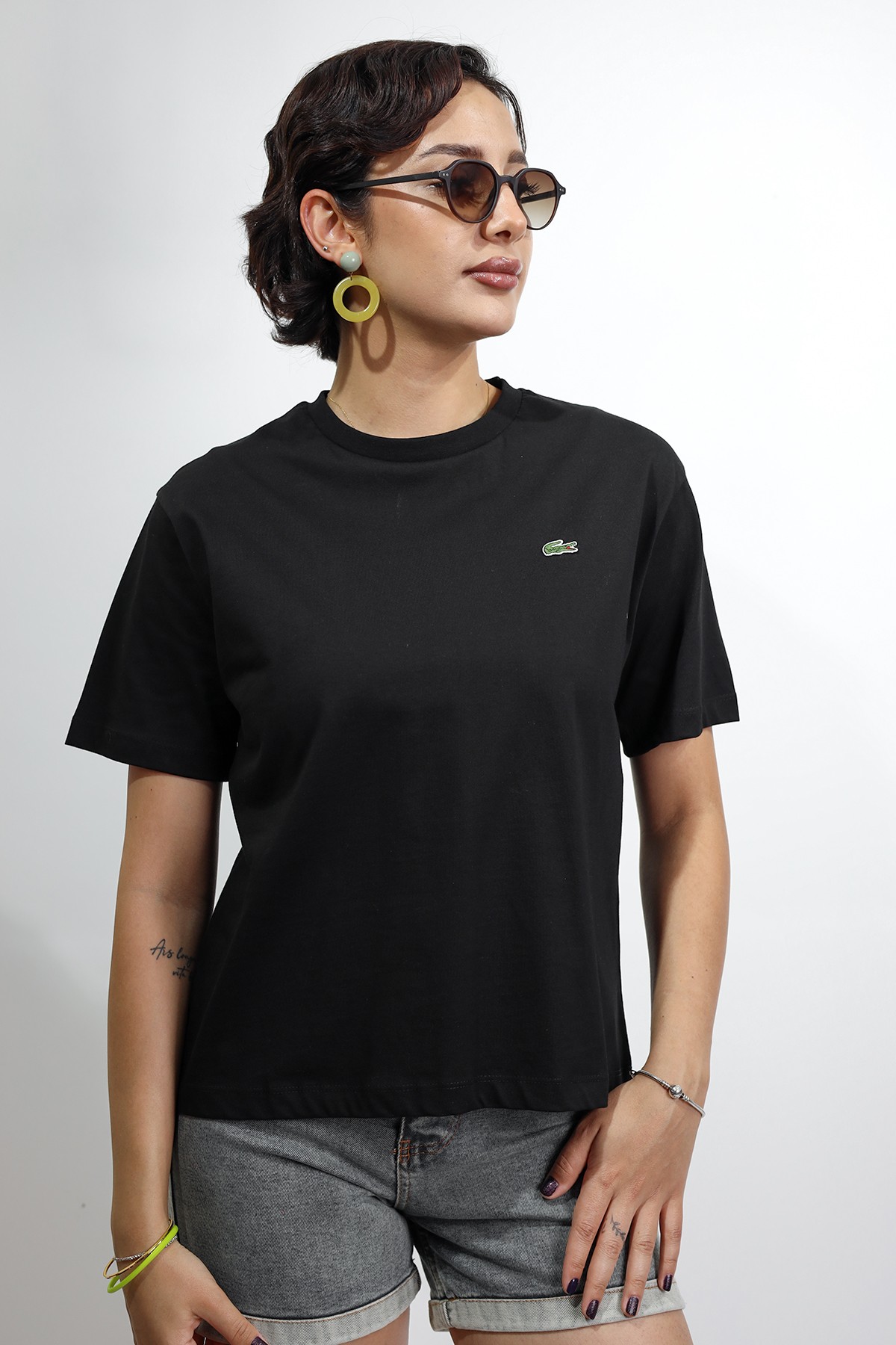 Kadın Relaxed Fit Siyah Kadın T-Shirt
