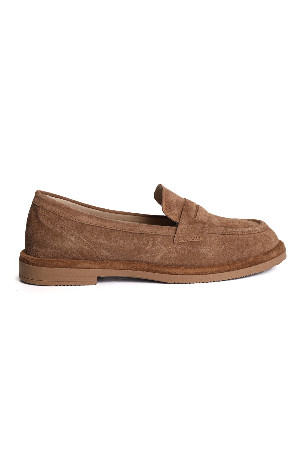 Hakiki Deri El Yapımı Anatomik Kauçuk Taban Kadın Loafer R002