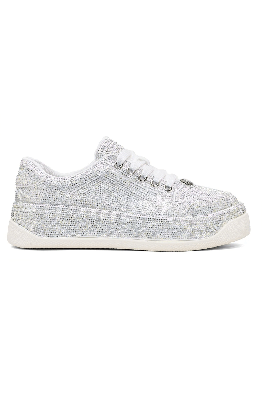 Guja 25Y451-10 Gümüş Kadın Taşlı Casual Sneakers