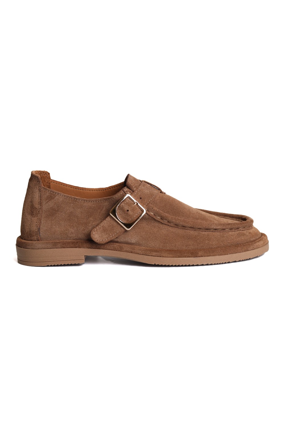 Hakiki Deri El Yapımı Anatomik Taban Tütün Kadın Loafer R004