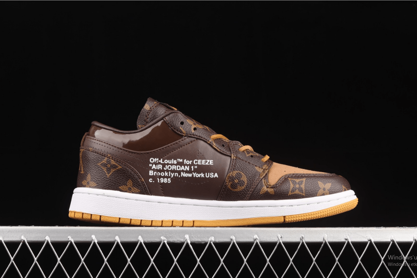 LV x Nike Air Jordan 1 Low Brown Black N264