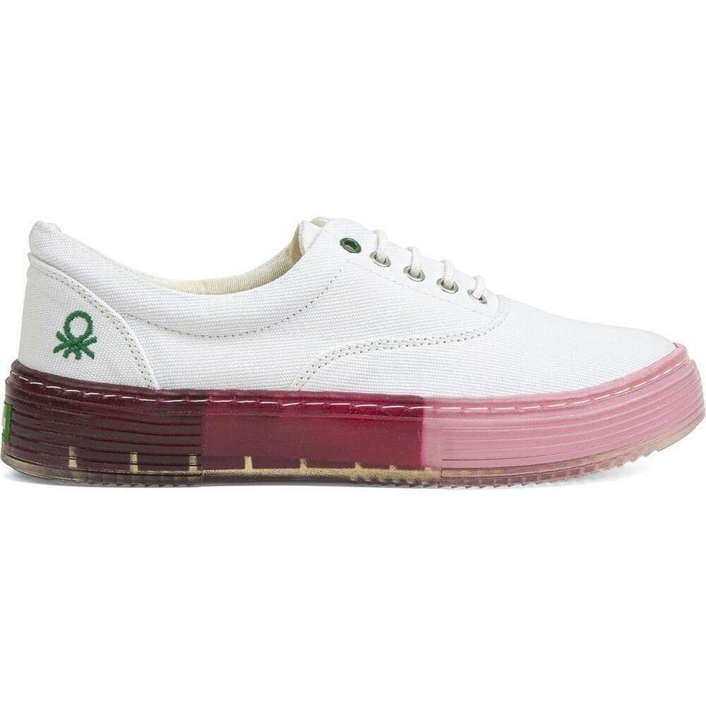 Benetton 30696 Beyaz-Pembe Kadın Converse