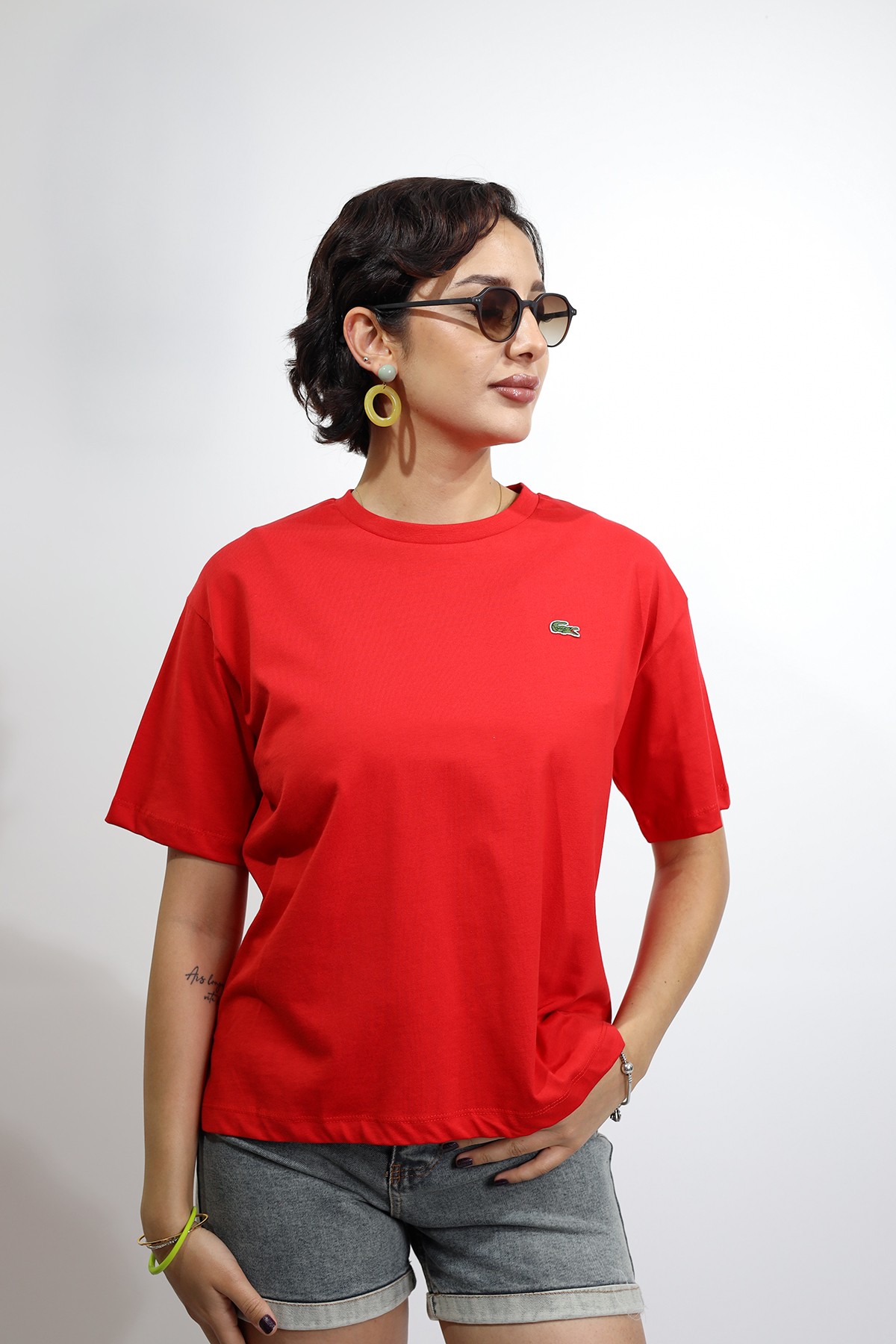 Kadın Relaxed Fit Kırmızı Kadın T-Shirt