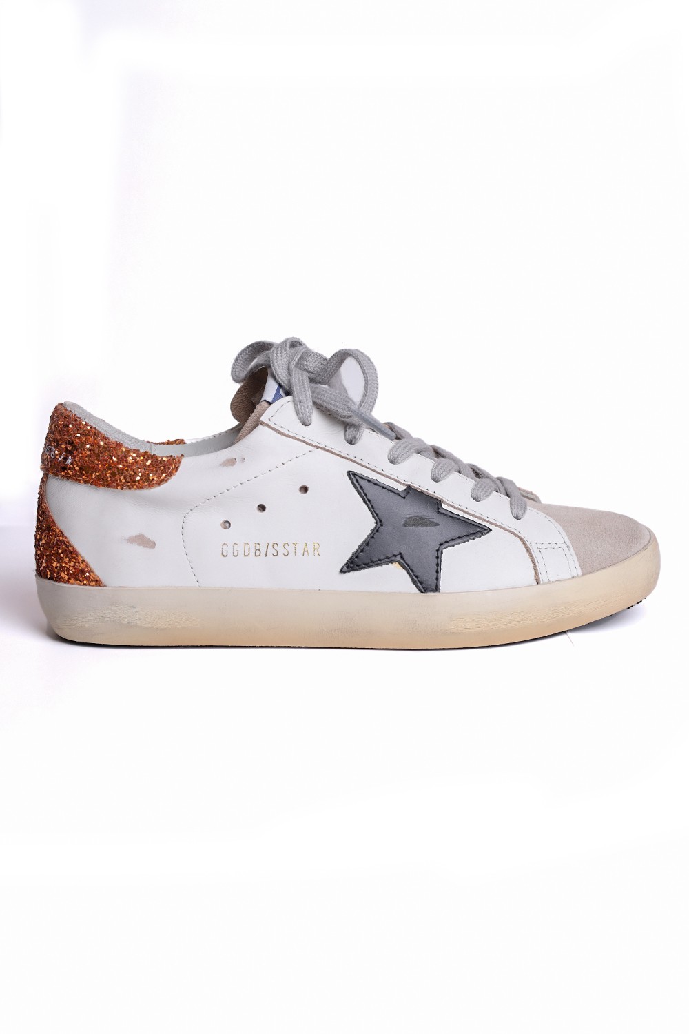 Golden Goose Super-Star Turuncu- Beyaz Deri Kadın Sneakers