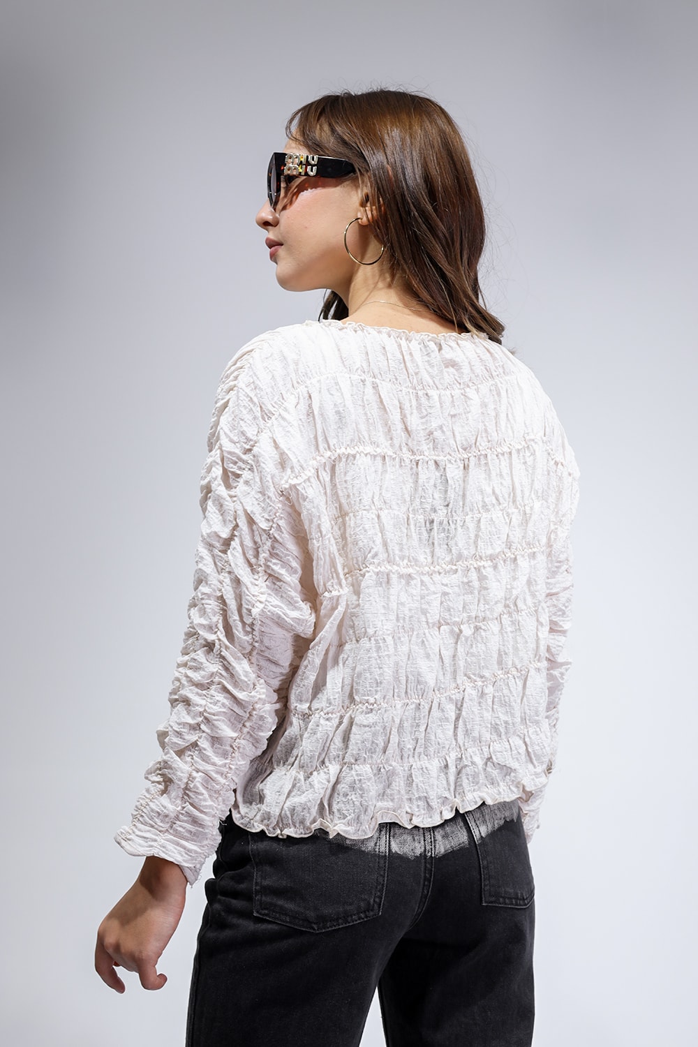 Orjinal Marka Pamuk Dokulu Kadın Bluz