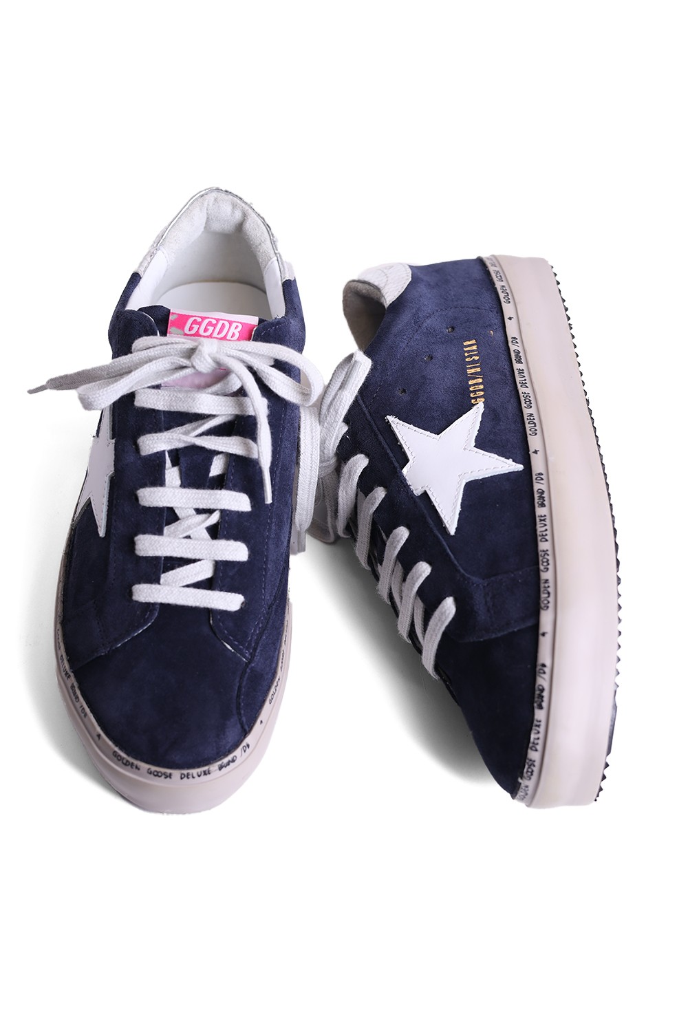 Golden Goose Super-Star Lacivert Deri Kadın Sneakers