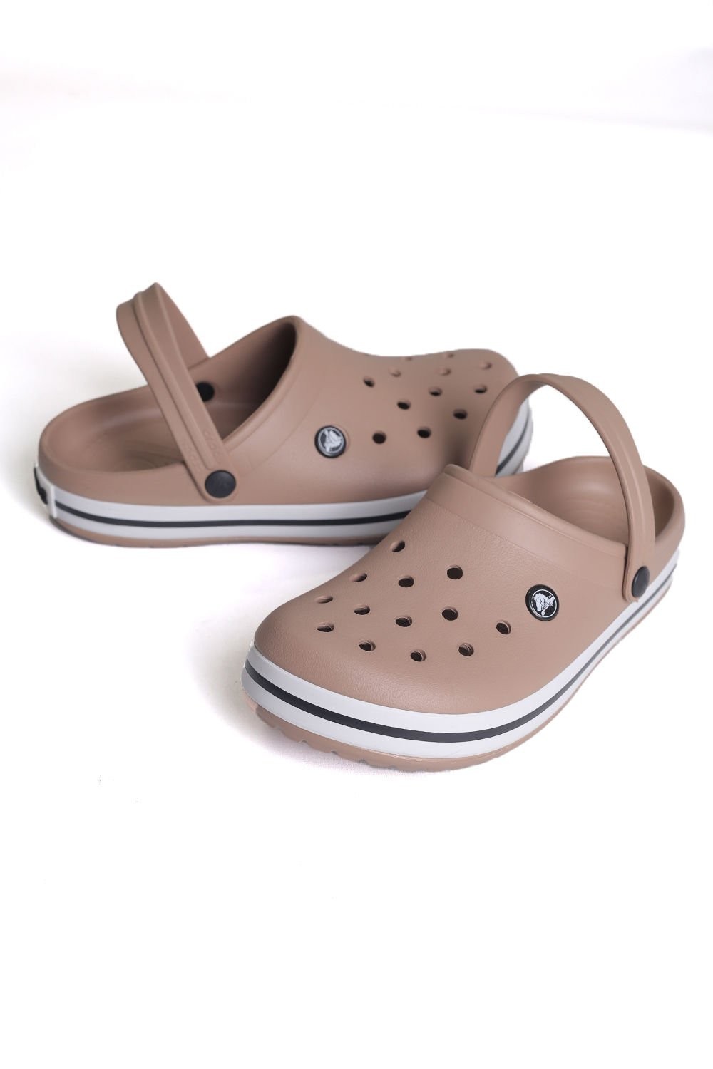 Crocs Eva Kahve-Beyaz  Unisex Terlik