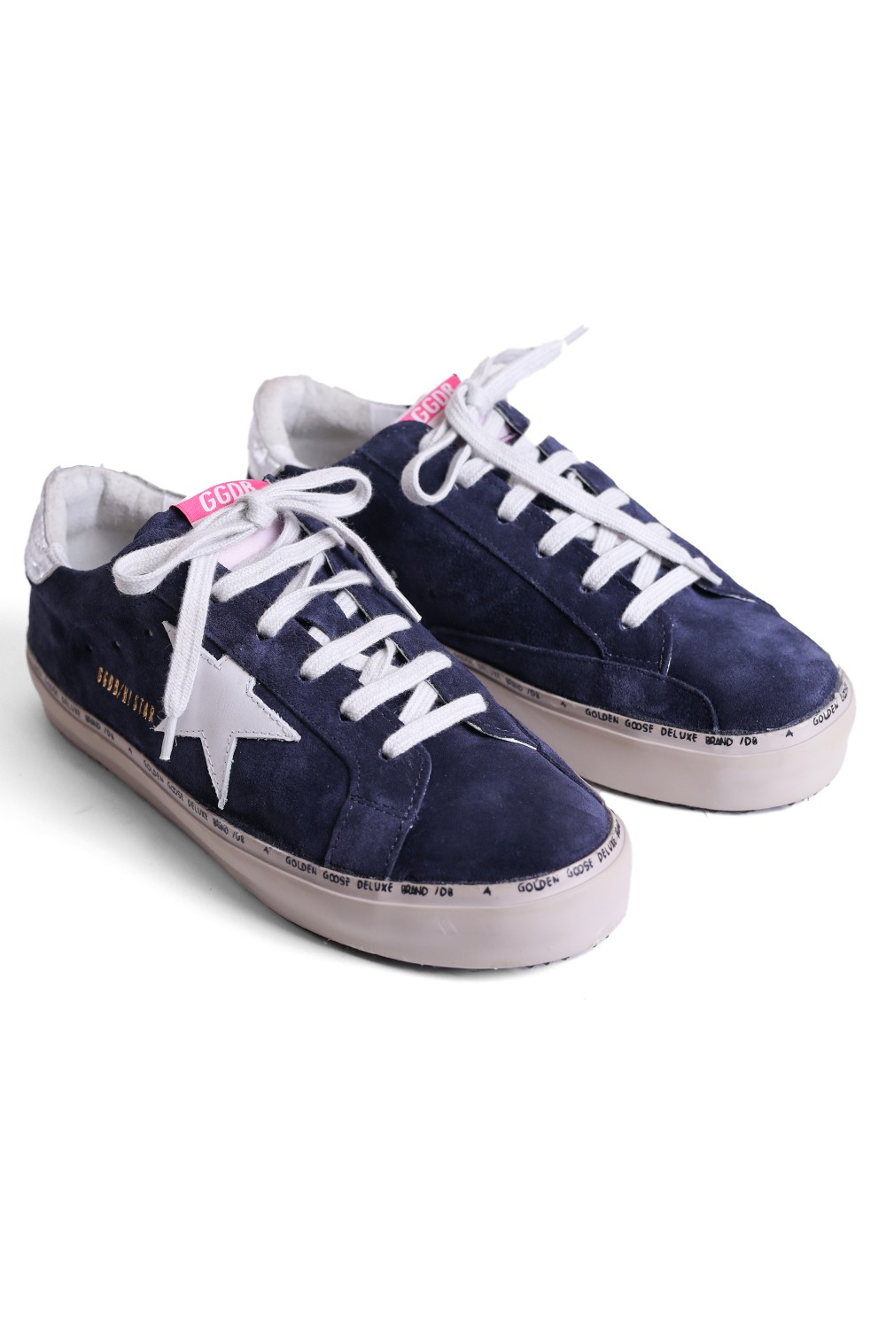 Golden Goose Super-Star Lacivert Deri Kadın Sneakers