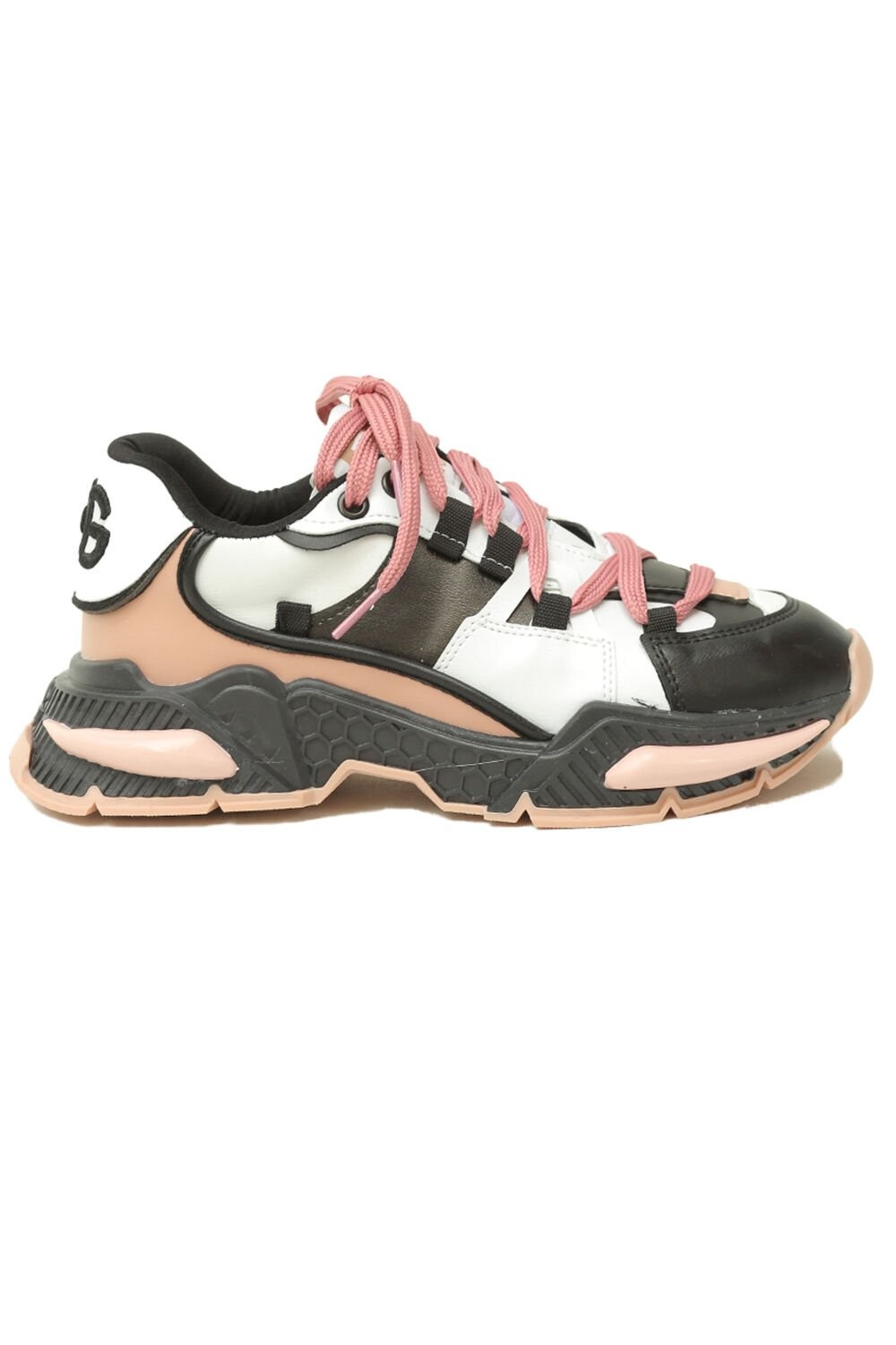 D&G Mixed-Materials Airmaster Sneakers Pembe/Siyah