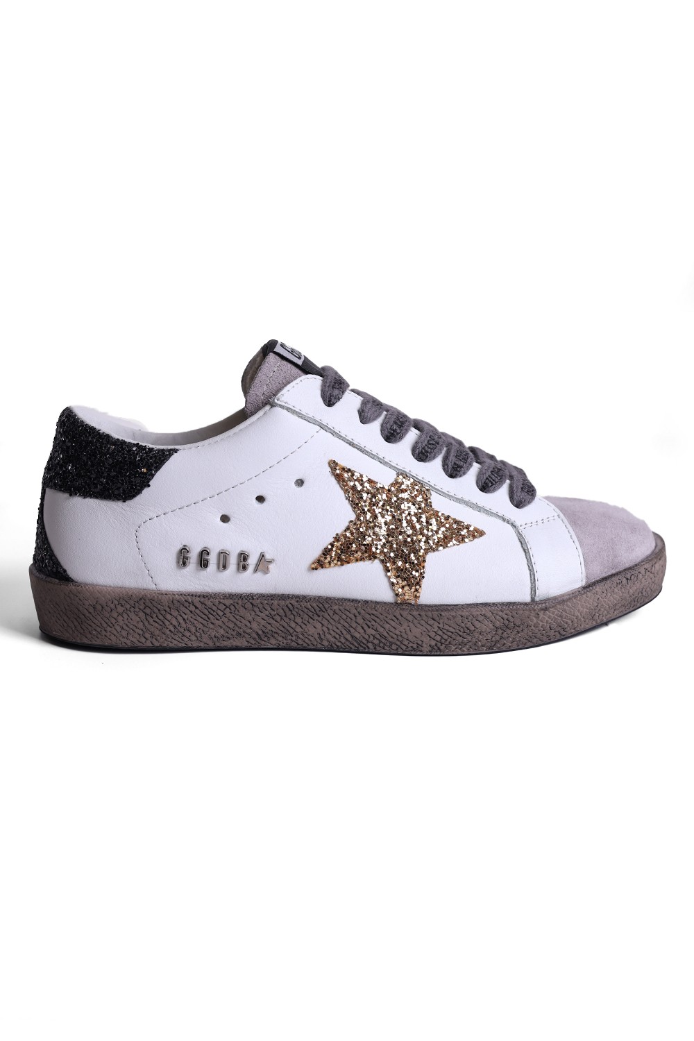 Super-Star Gri-Gold Deri Kadın Sneakers