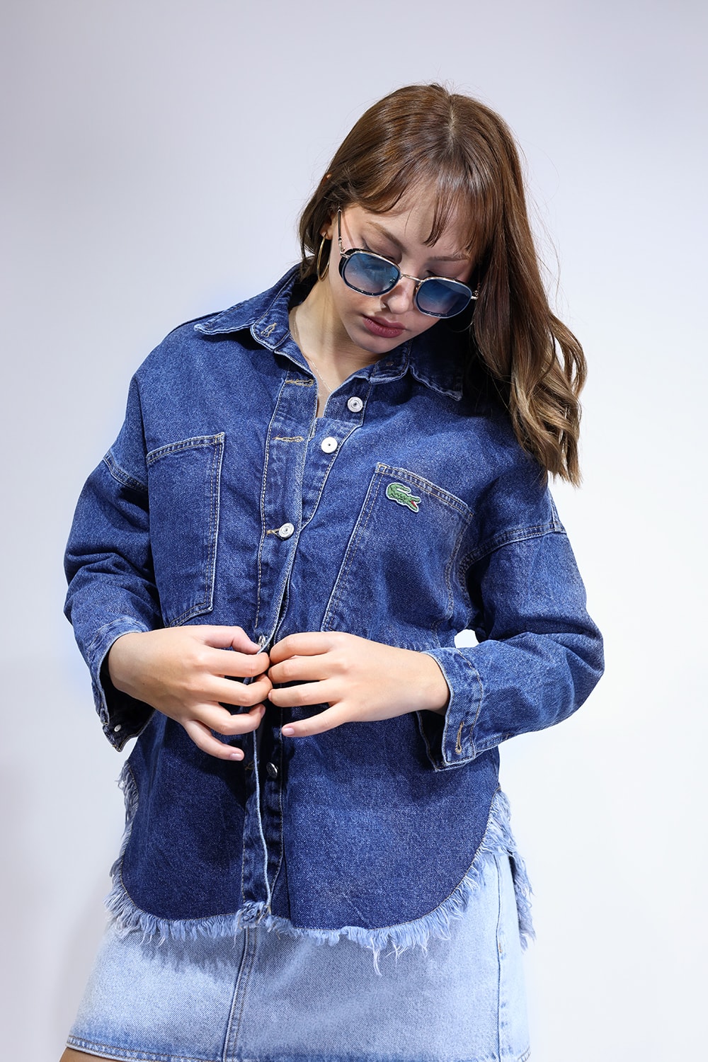 Orjinal Marka Oversize Kesim Denim Kadın Mont