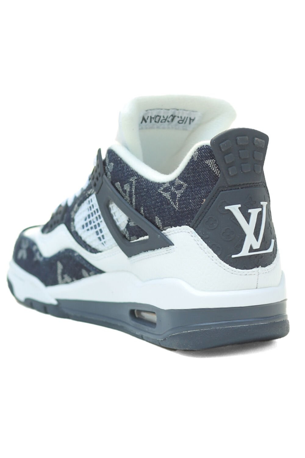 Louis Vuitton X Air Jordon 4 Black-White Sneaker