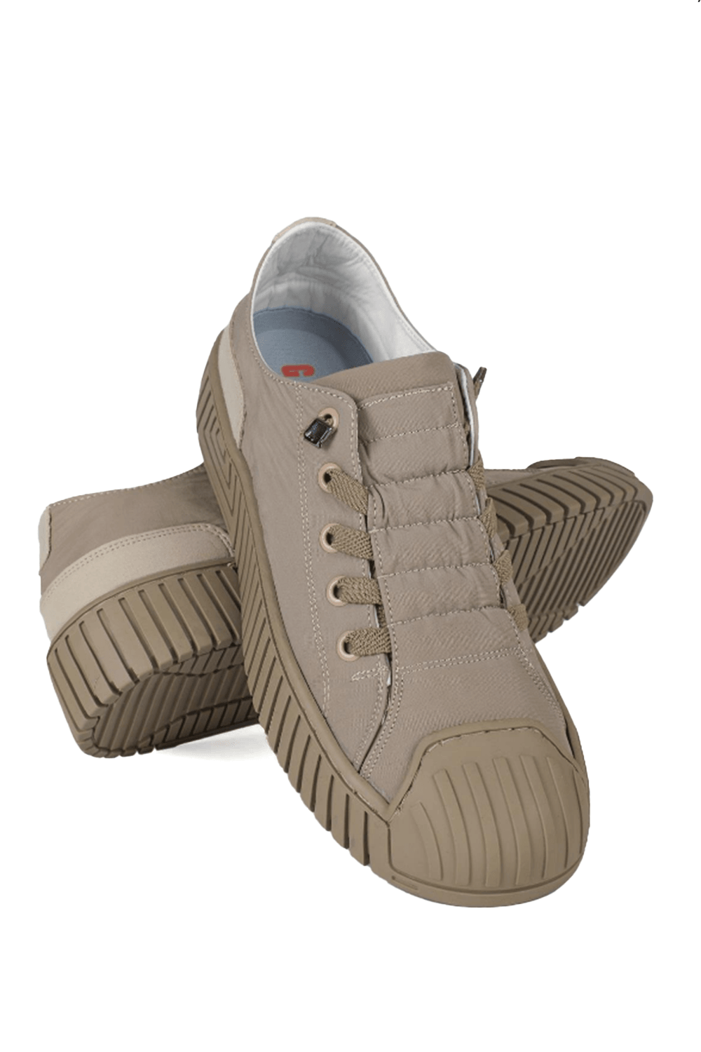 Elvira Üst Kısmı Lastik Detaylı Taban İç Ortapedik Pedli Camel Unisex Spor Ayakkabı