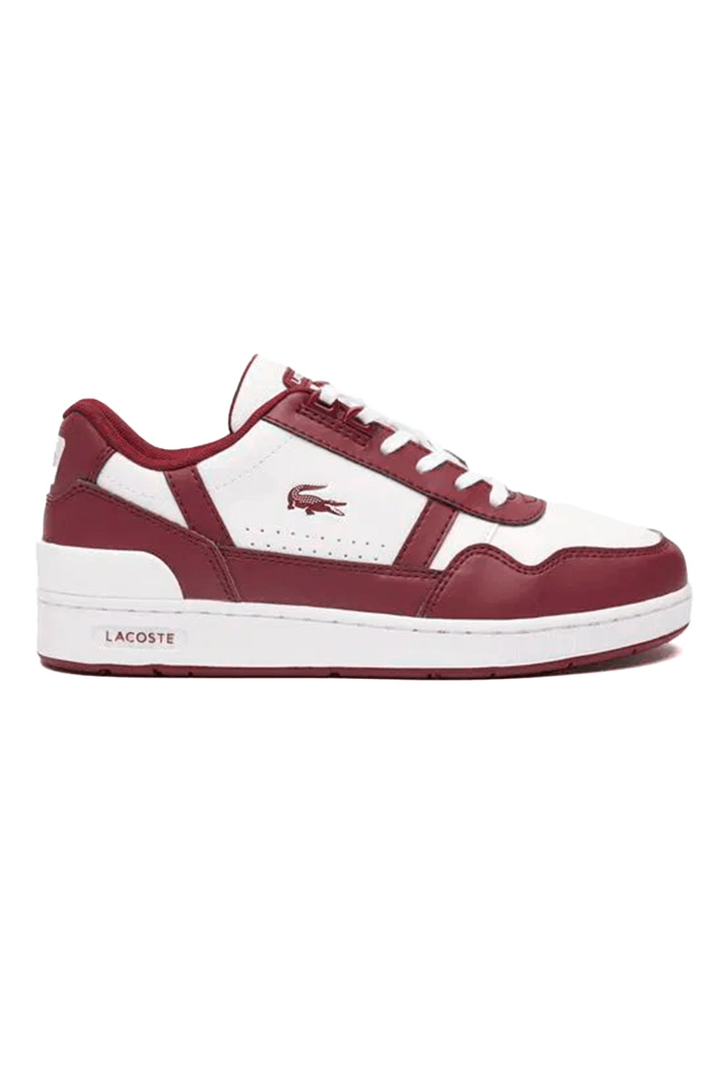 Lacoste T-Clip Erkek Çocuk Beyaz-Bordo Sneaker