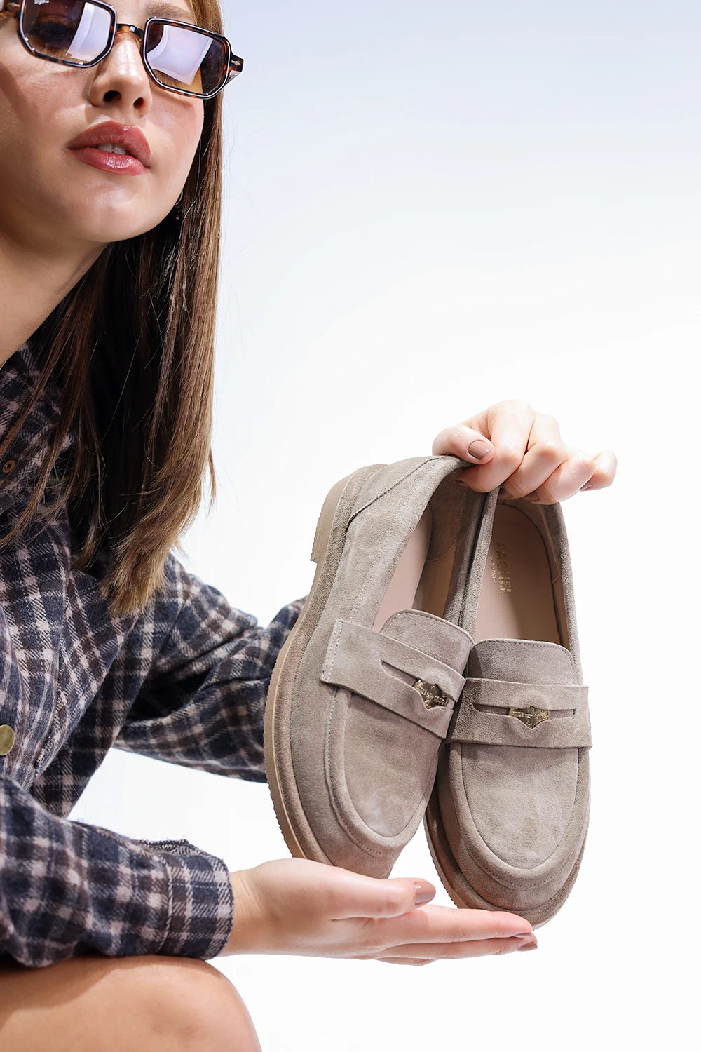 Hakiki Deri El Yapımı Anatomik Taban Vizon Kadın Loafer