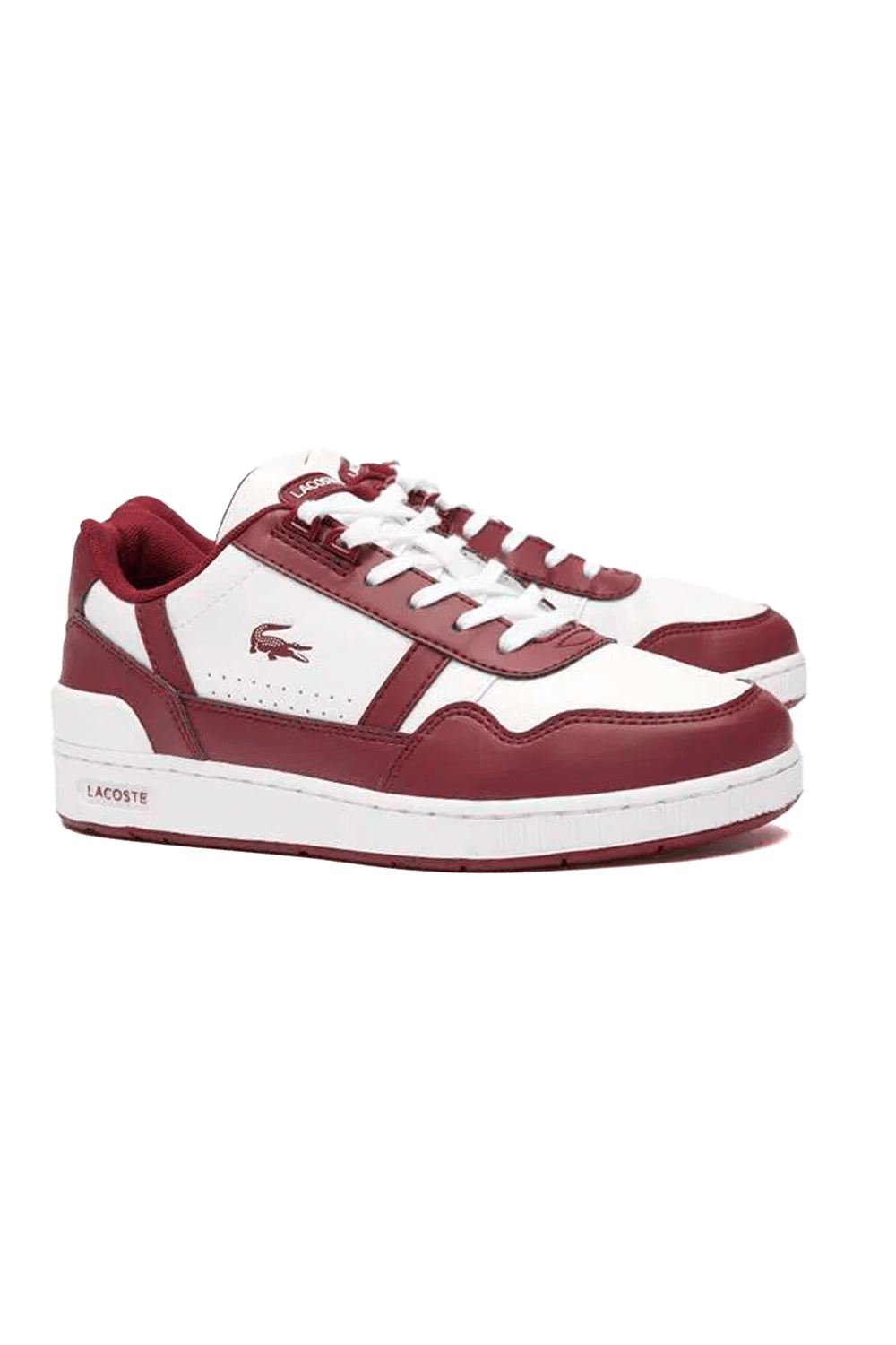 Lacoste T-Clip Erkek Çocuk Beyaz-Bordo Sneaker