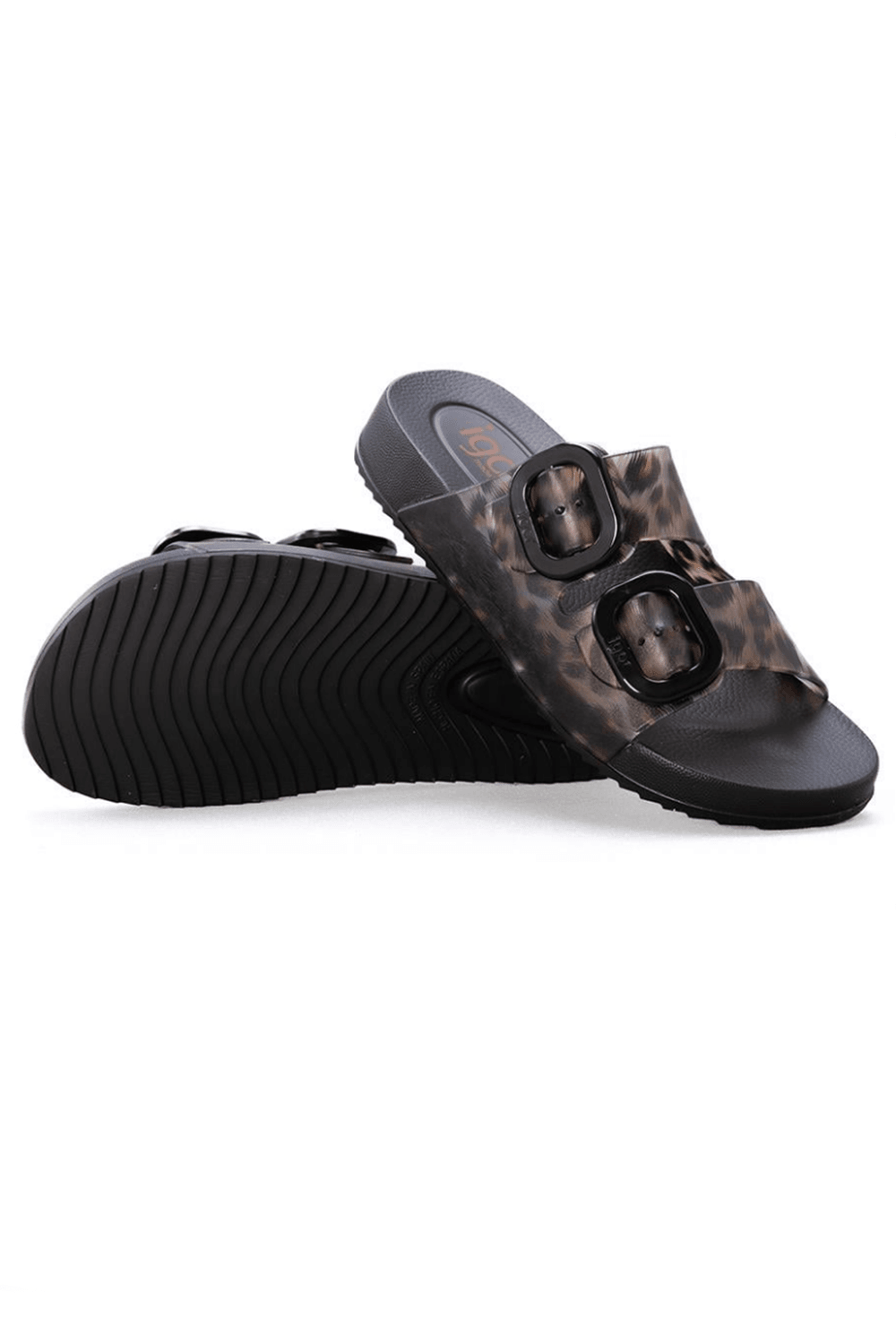 İgor Yazlık Kadın Terlik Habana Brillo Leo Negro Leopar S10336-002