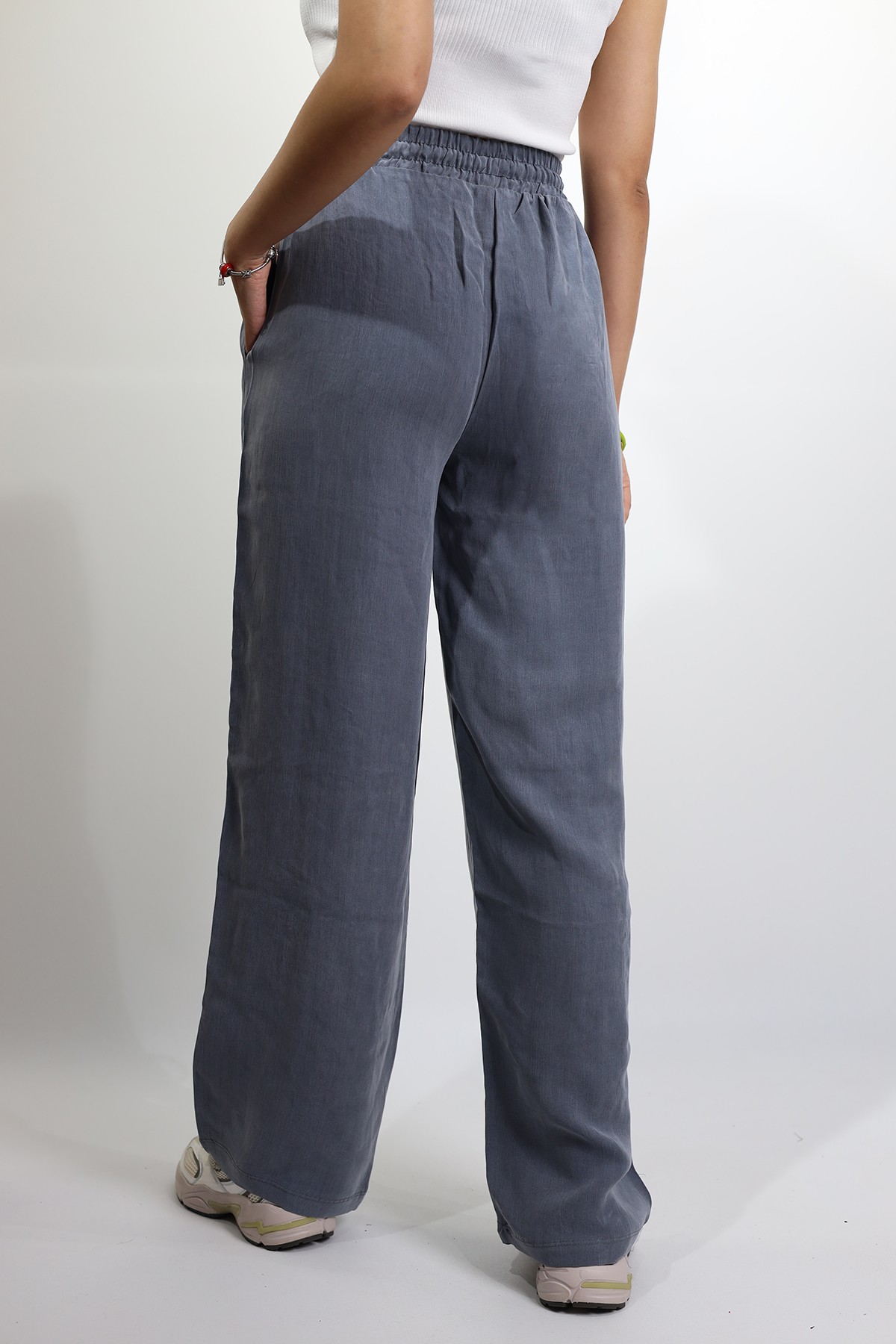 Modal Kumaş Füme Kadın Relaxed Fit Pantolon