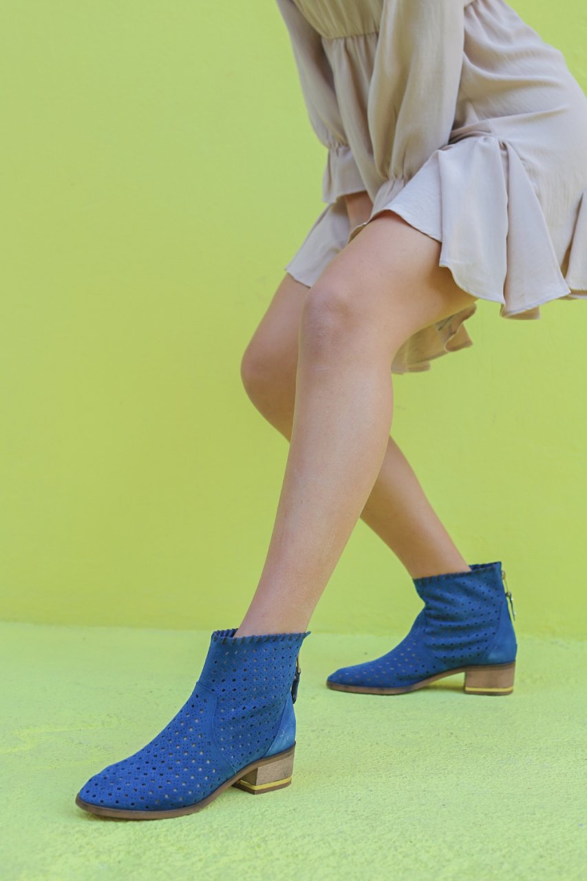 Abend Doğal Deri Materyal Jurdan Taban Kadın Yazlık Bot