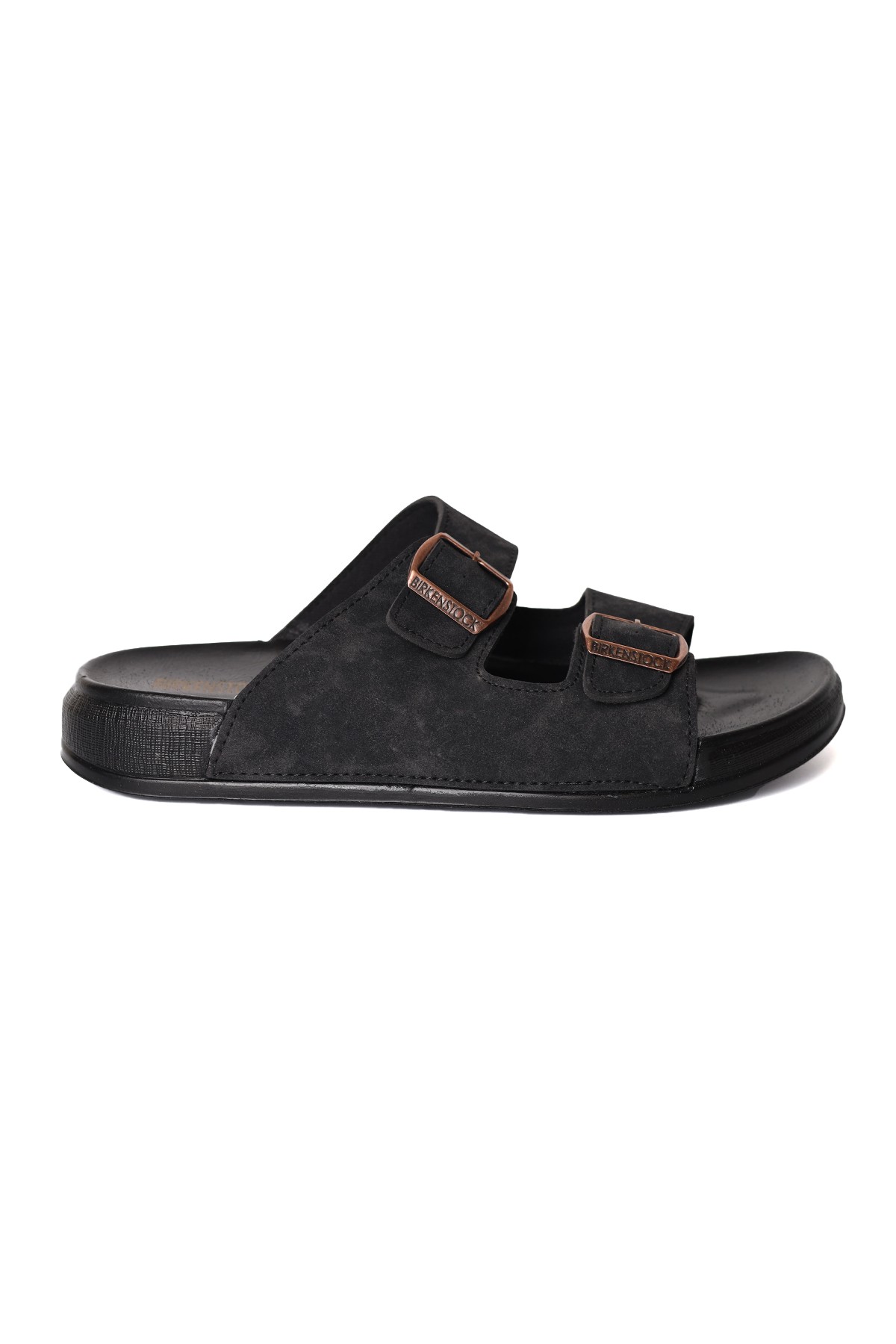 Birkenstock Çift Bantlı Ortapedilk Taban Siyah Günlük Erkek Terlik