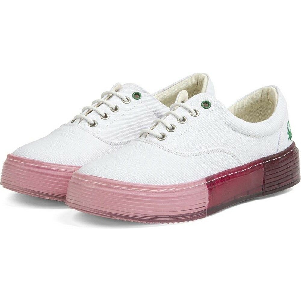 Benetton 30696 Beyaz-Pembe Kadın Converse