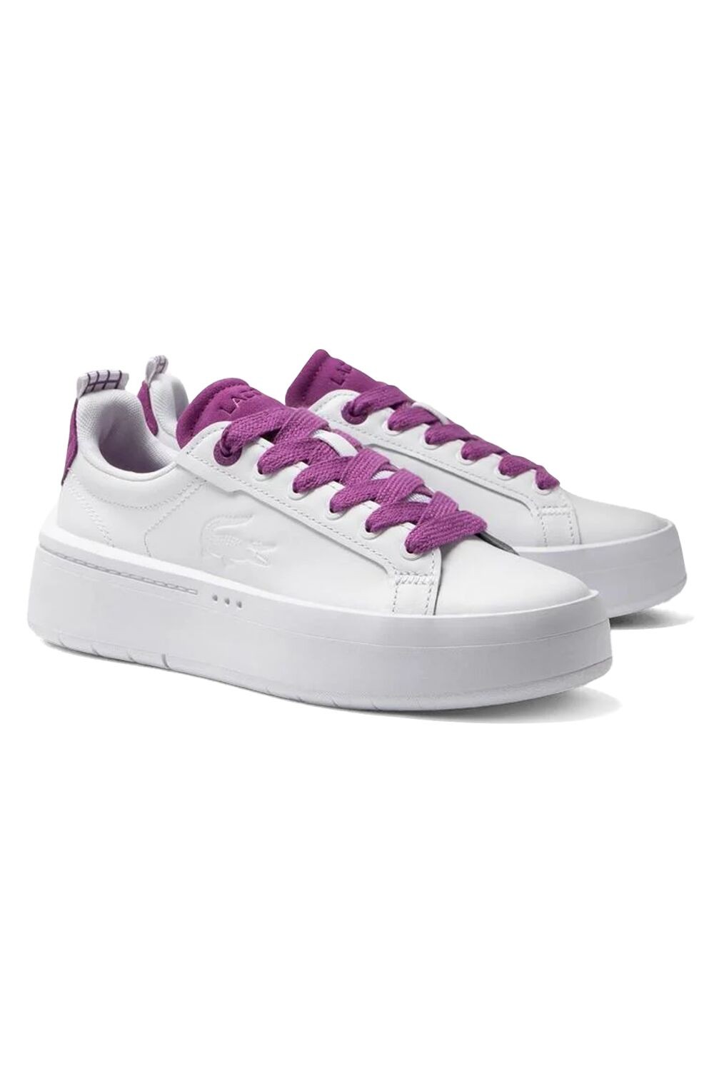 Lacoste Carnaby Platform Kadın Beyaz-Mor Sneaker