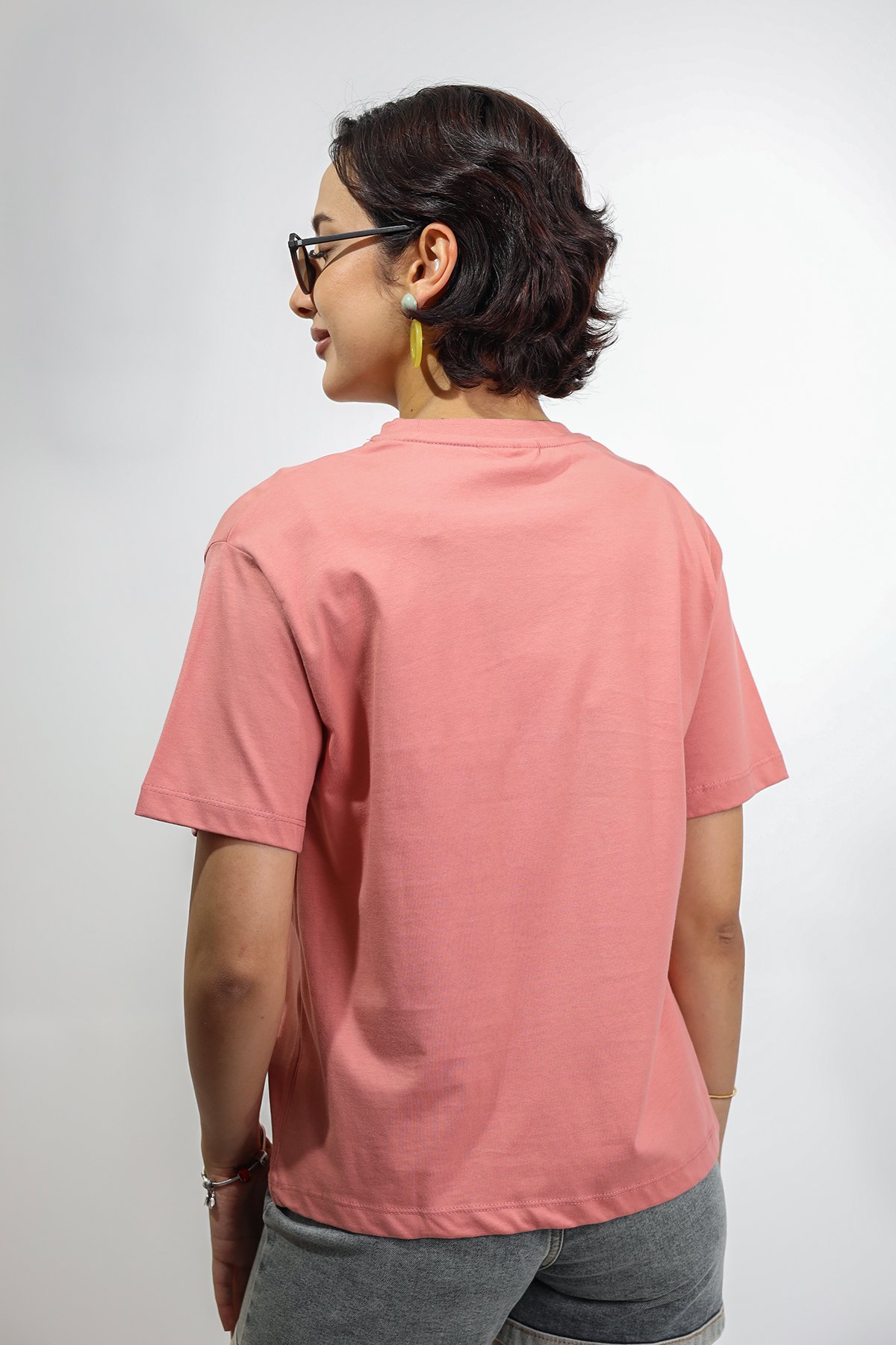 Kadın Relaxed Fit Pembe Kadın T-Shirt