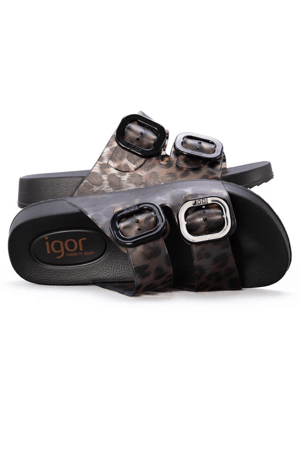 İgor Yazlık Kadın Terlik Habana Brillo Leo Negro Leopar S10336-002