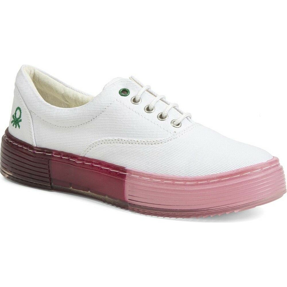 Benetton 30696 Beyaz-Pembe Kadın Converse