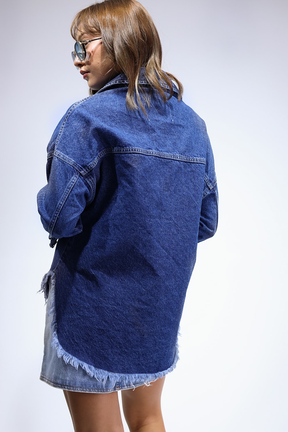Orjinal Marka Oversize Kesim Denim Kadın Mont