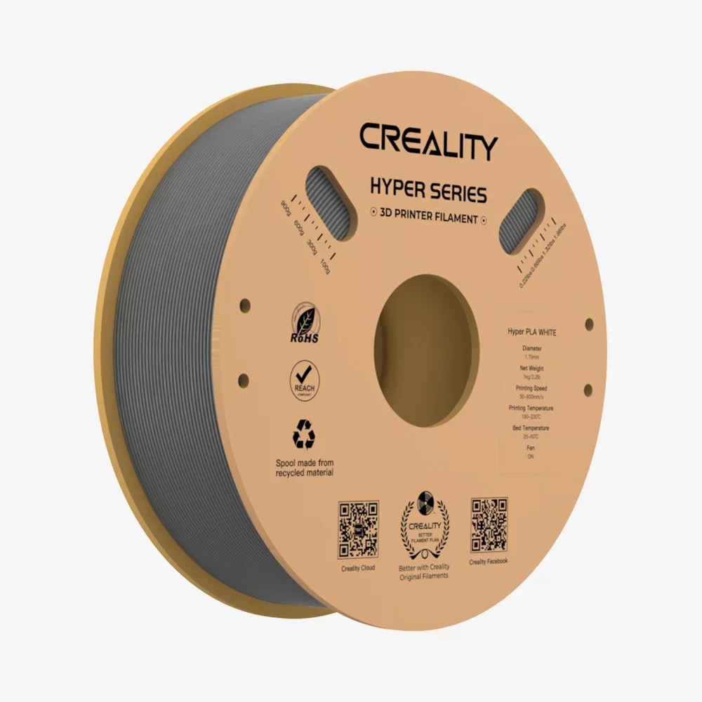 Creality Hyper PLA 1.75 Mm 3D Yazıcı Filament 1kg - Gri