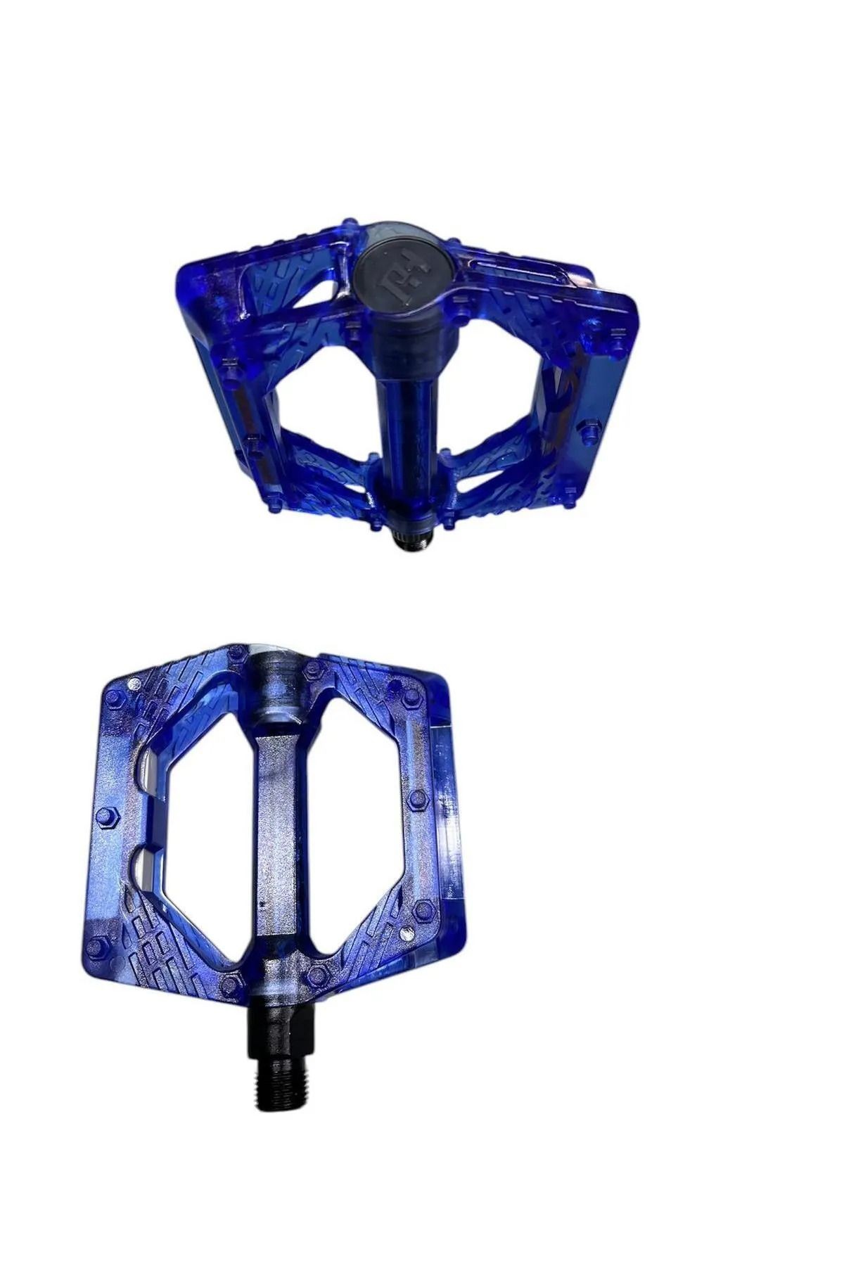 ŞEFFAF RENKLİ PLATFORM GENİŞ PEDAL REFLEKTÖRLÜ - mavi