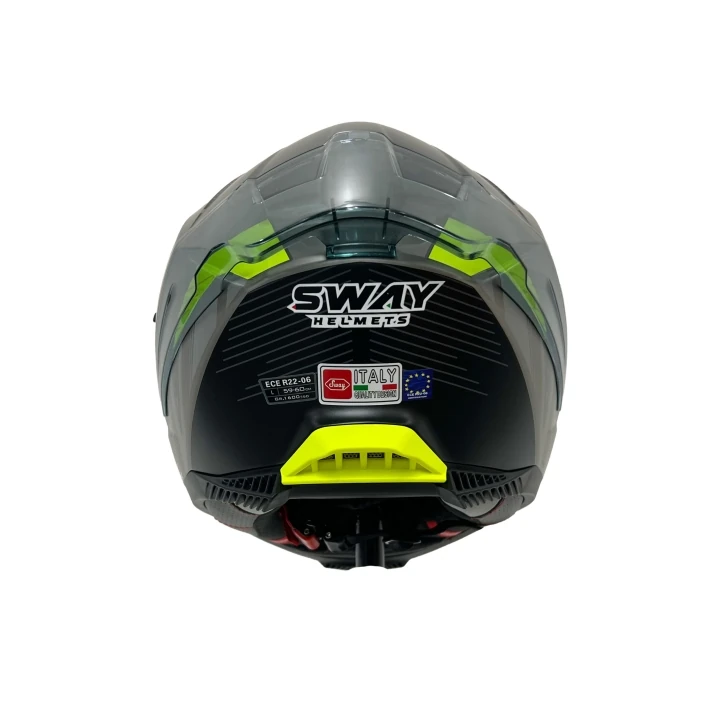 Sway 865 St Titanyum - Sarı Kask Vizörlü Motosiklet Kaskı