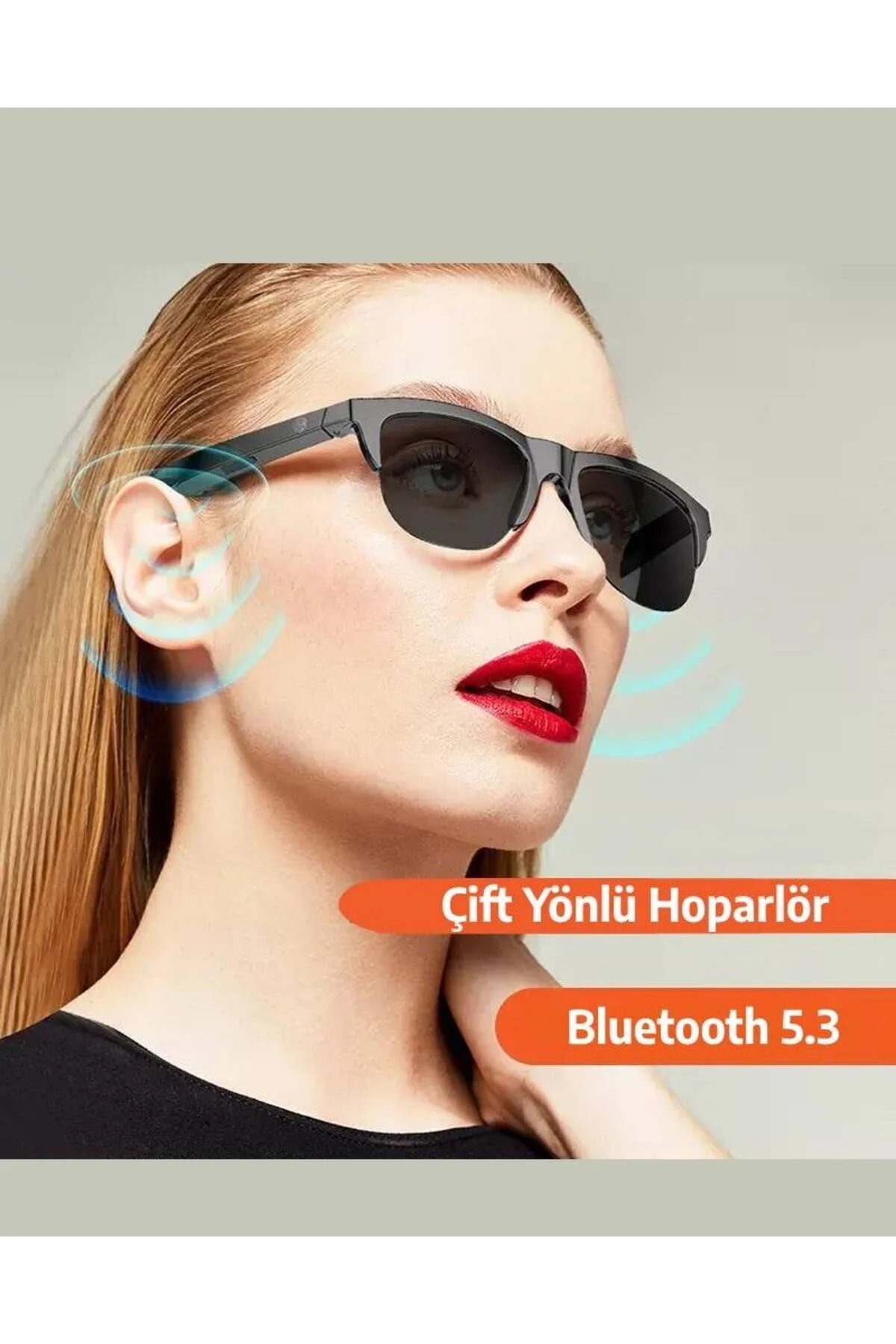 Unisex Bluetooth 5.3 HIFI Çift Hoparlörlü Akıllı UV HD Güneş Gözlüğü - Dokunmatik Kontrol