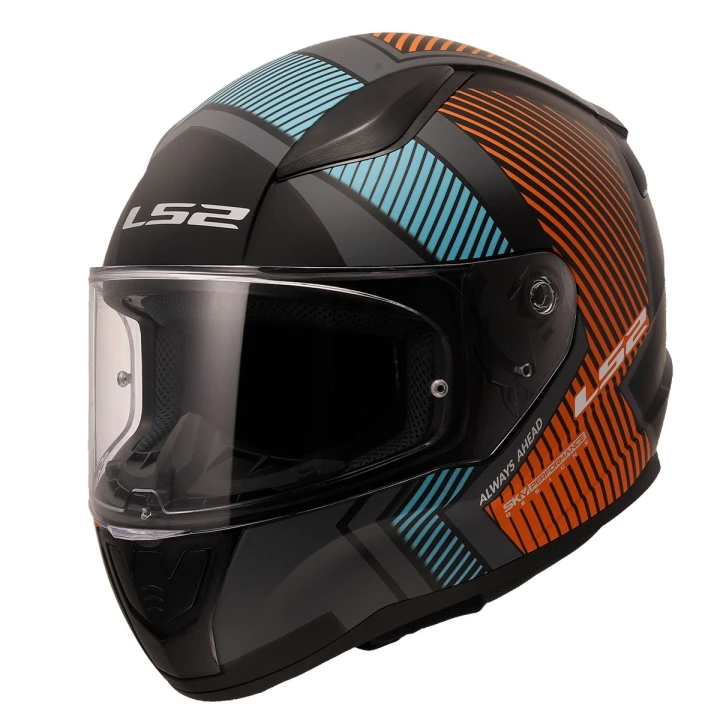 Ls2 Rapid 2 Extra Mat Gri - Neon Turuncu Kask Motosiklet Kaskı