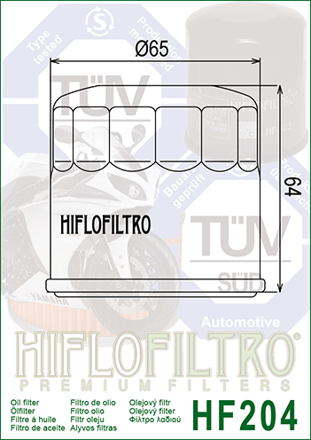 Honda CBF/CBR600/1000 Integra750 NC/NCX750 Hiflo Yağ Filtresi (HF204)