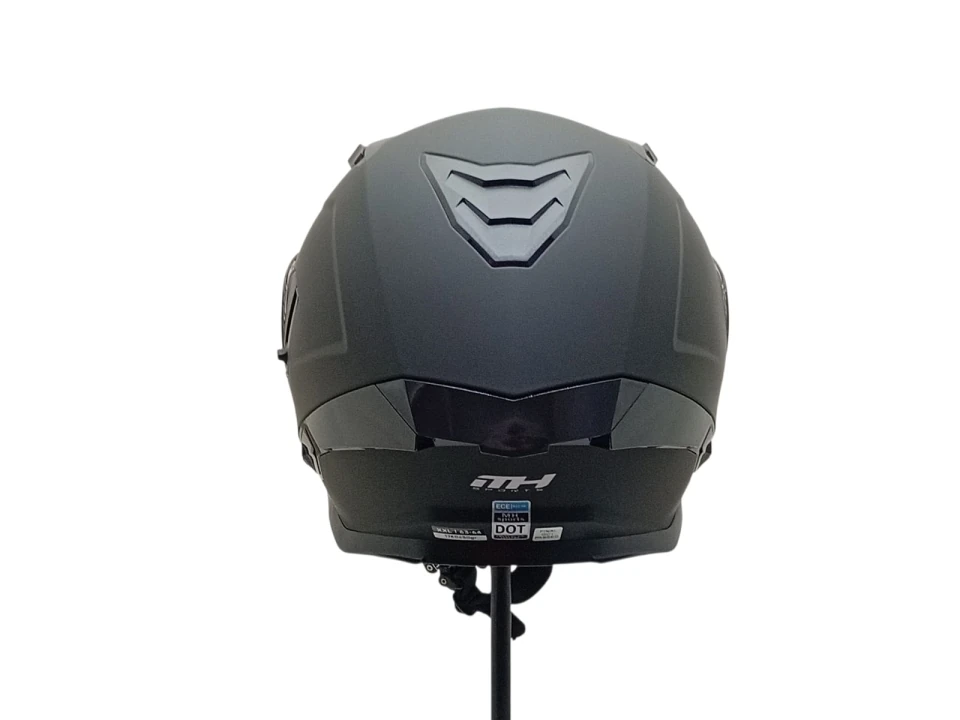 MH 928 Çene Açılır Mat Siyah Kask Vizörlü Motosiklet Kaskı