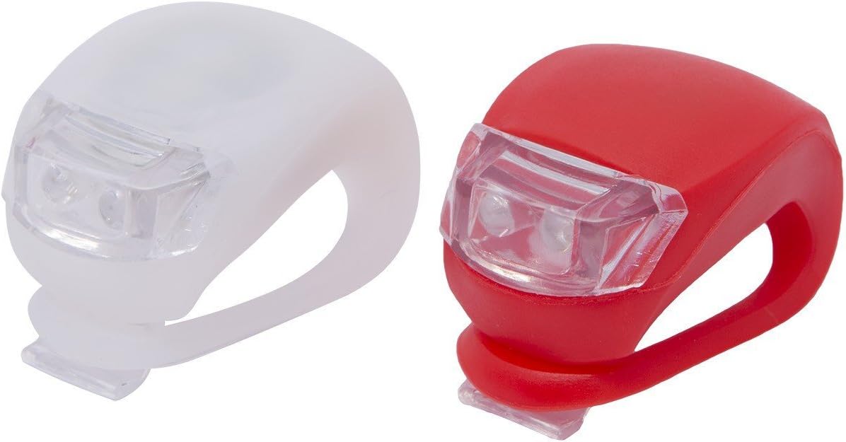 Bisiklet Silikon Led Lamba Ön-Arka Set Kırmızı-Beyaz