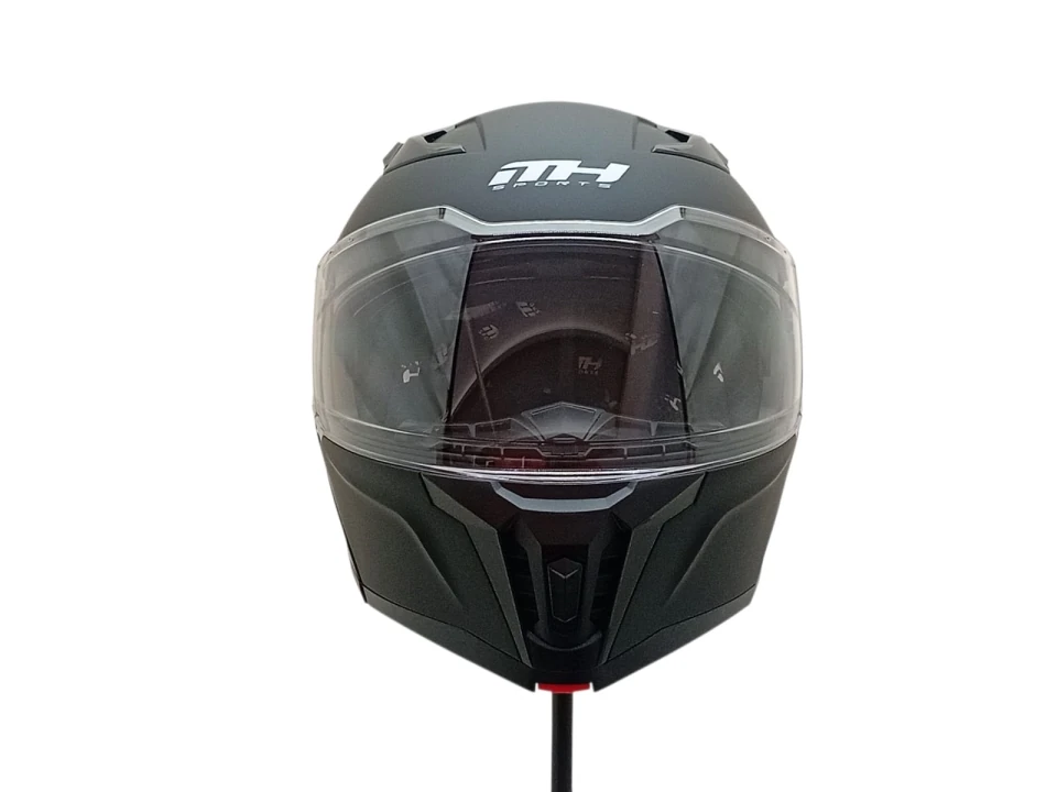 MH 928 Çene Açılır Mat Siyah Kask Vizörlü Motosiklet Kaskı
