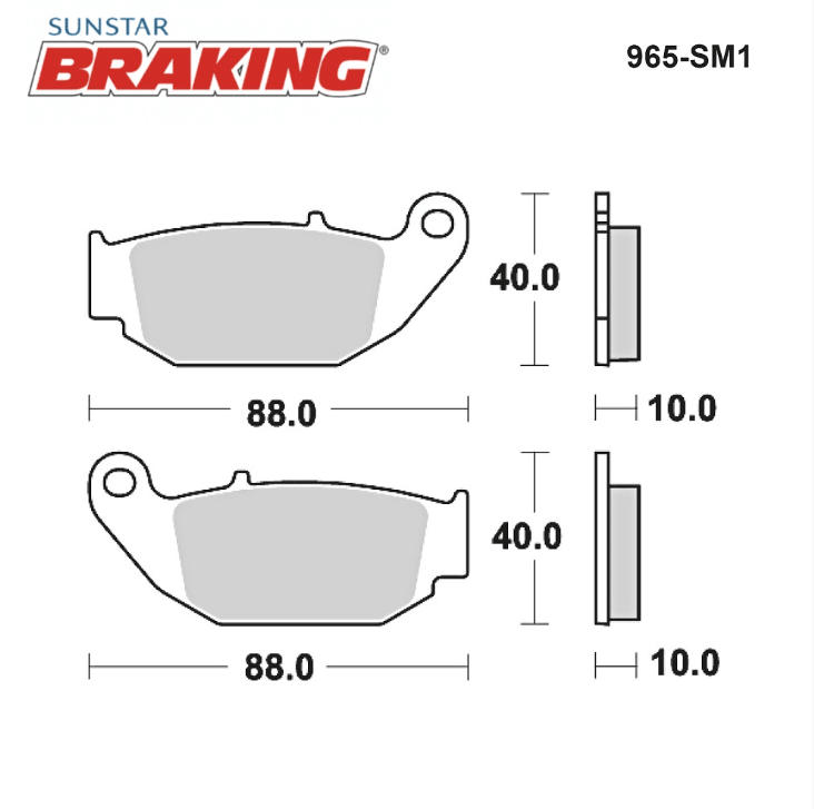 Braking Honda Crf 250 RL Arka Fren Balatası Yarı Metalik (17/21) (965SM1)