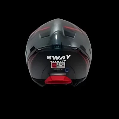 Sway 865 Space Siyah Kırmızı Kask Vizörlü Motosiklet Kaskı