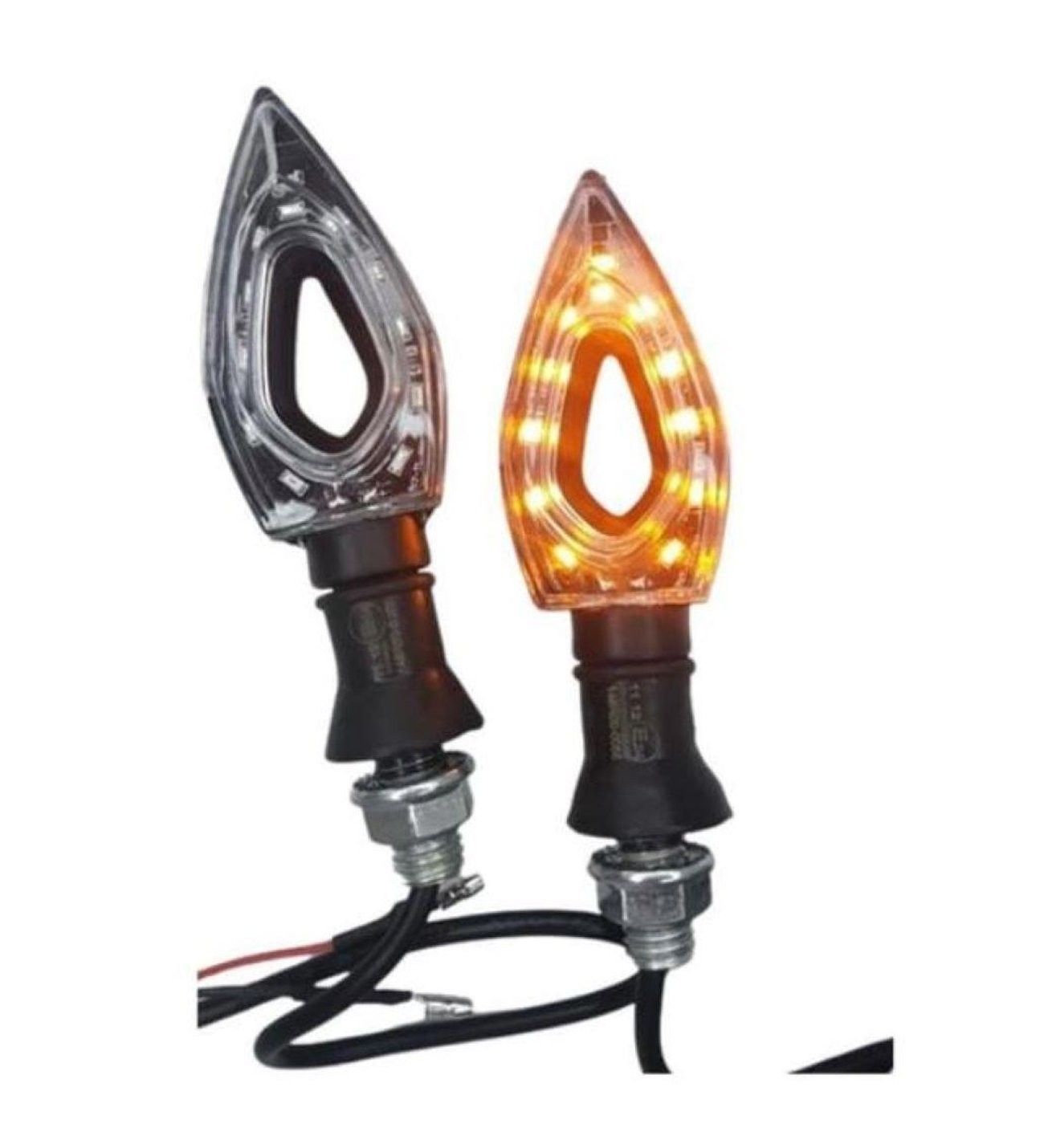Motosiklet Led Sinyal Üçgen Takımı (Sarı)