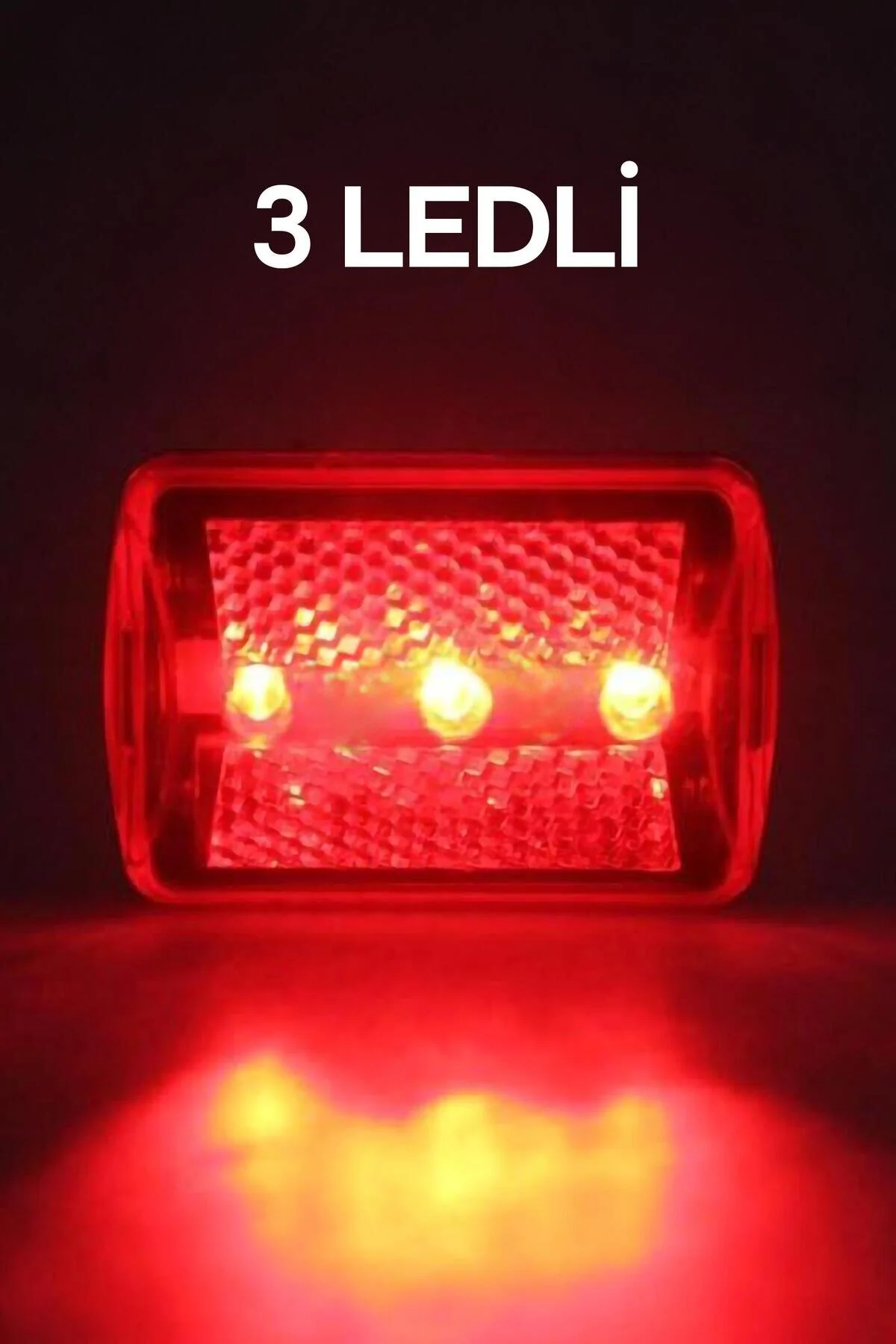 Bisiklet Arka Stop Lambası Kırmızı Pilli 300 Lümen 3 Mod Led Işık 